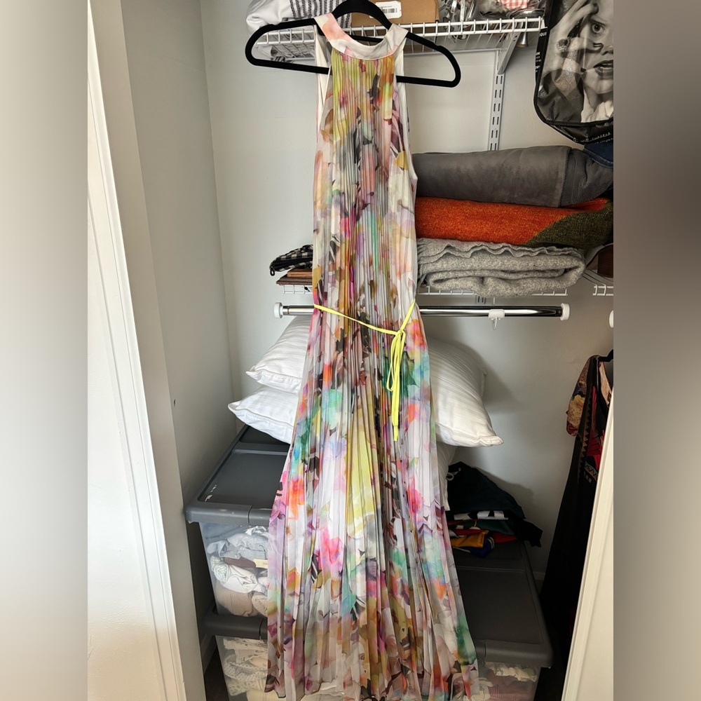 Ted Baker Multicolor Halter Maxi Dress